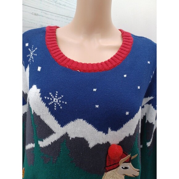 Women’s Ugly Llama Christmas Sweater by 33 Degrees 3XLB NWT - Picture 3 of 10